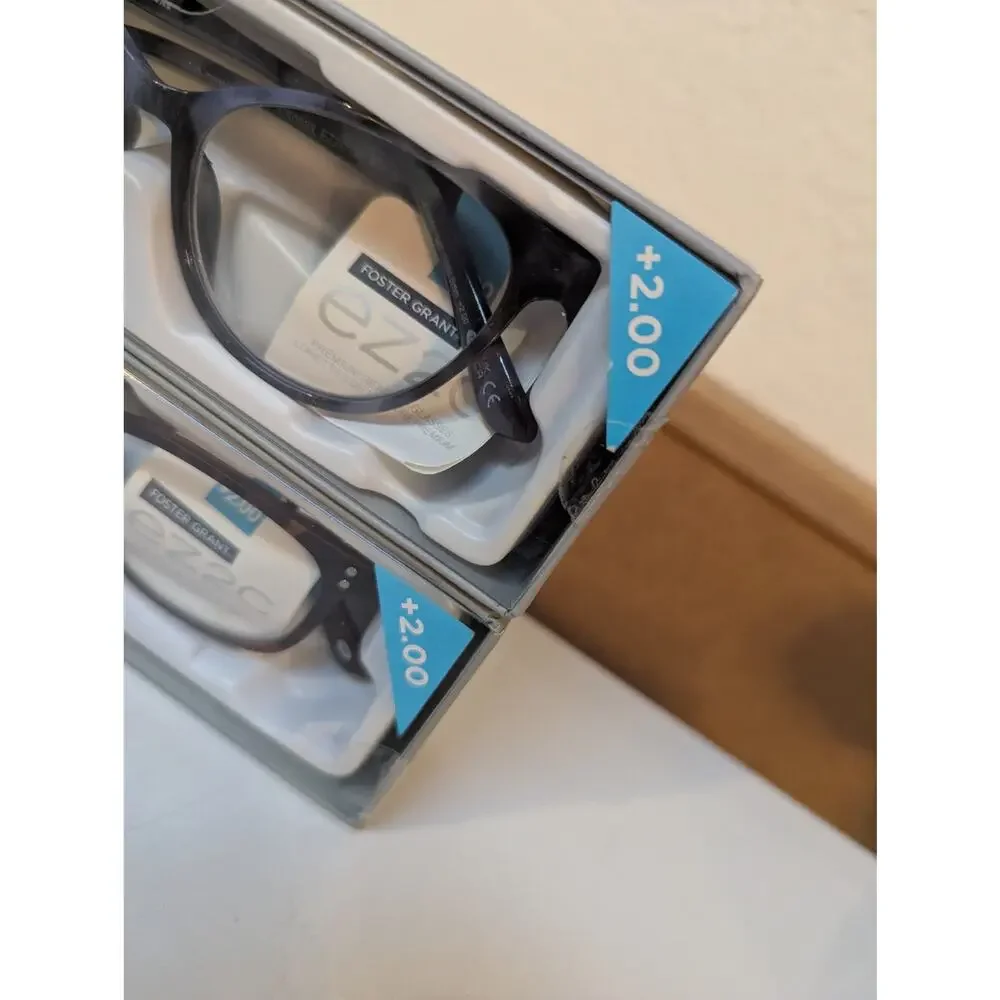 Foster Grant EZ2C Multizone Advanced Reading Glasses 606 BLU & Camden MF +2.00